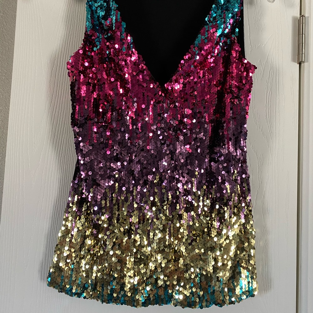 Women’s ombré sequins shirt